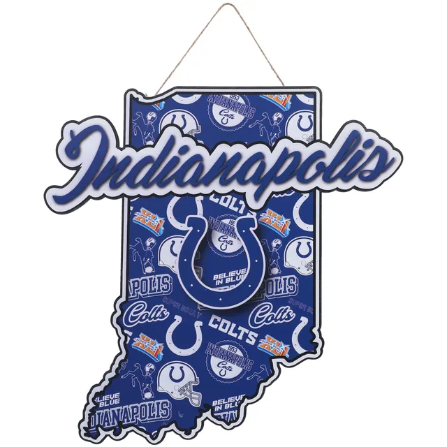 Indianapolis Colts 12 Logo State Sign