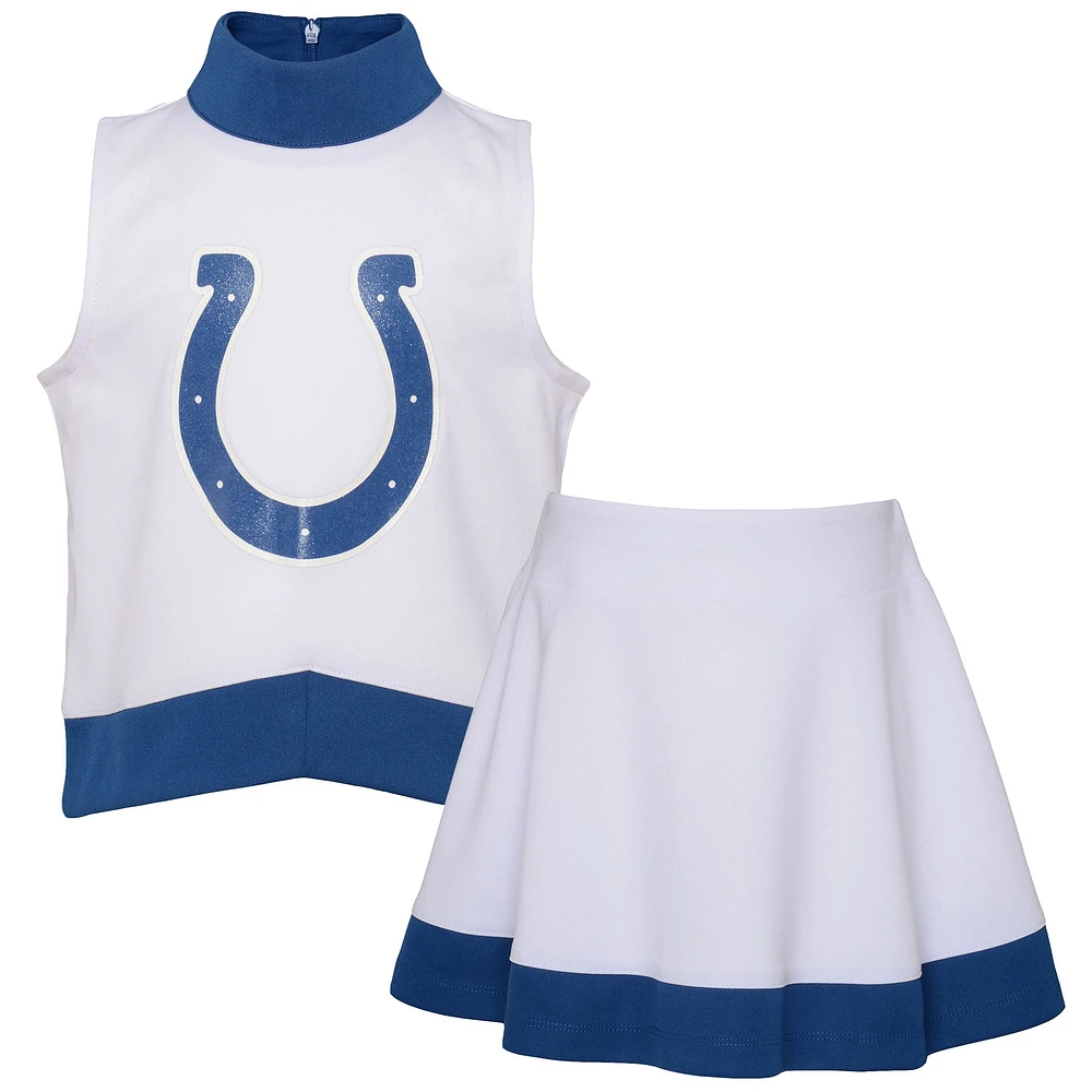 Robe Camp Cheer Indianapolis Colts Junior pour fille d'âge préscolaire blanche