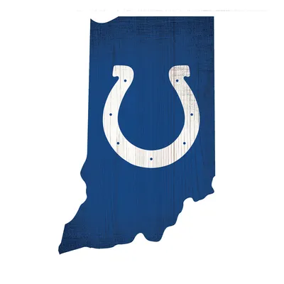 Indianapolis Colts 12" Logo State Sign