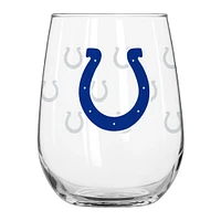 Verre à boisson incurvé avec logo gravé satiné Indianapolis Colts de 16 oz