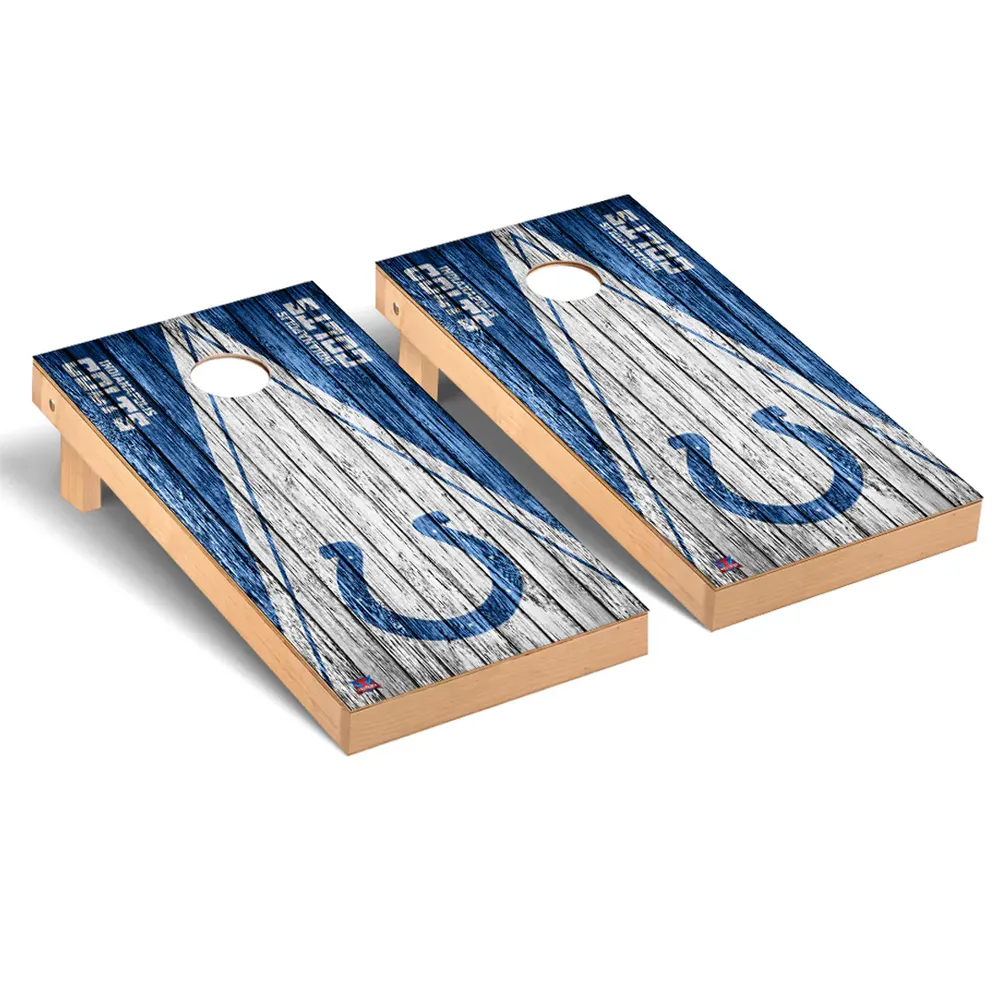 Lids Indianapolis Colts 2' x 4' Triangle Weathered Regulation Cornhole  Board Set