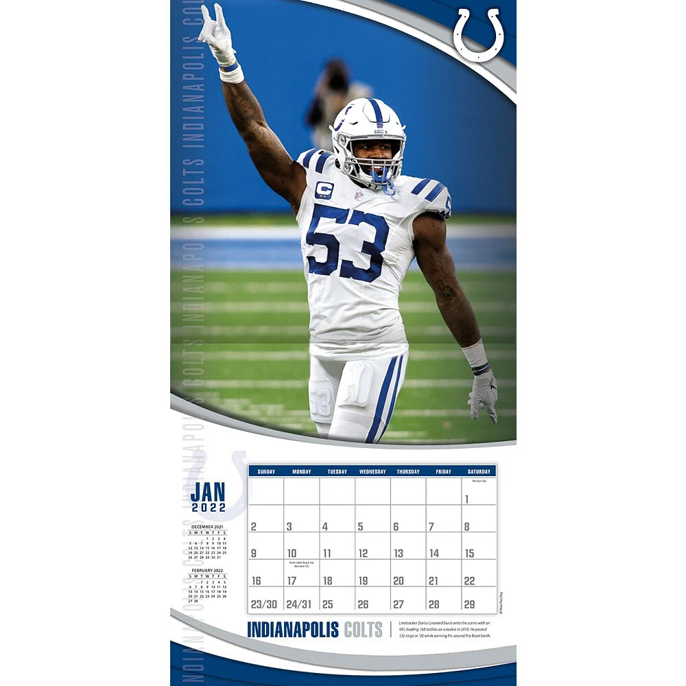 Indianapolis Colts 2022 Wall Calendar