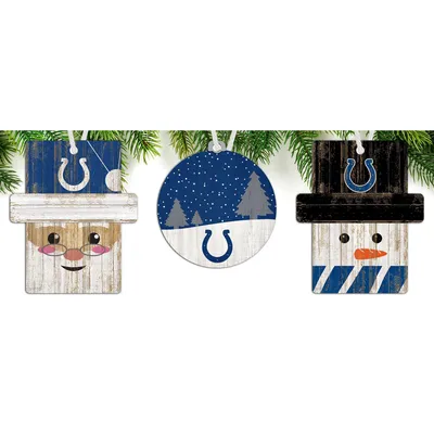 Indianapolis Colts 3-Pack Ornament Set