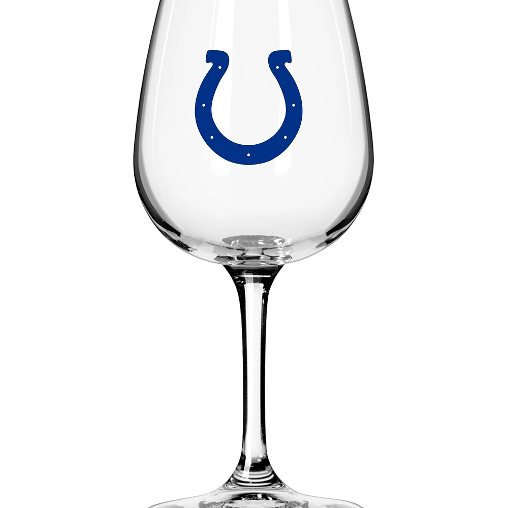 Verre à vin à pied avec logo des Indianapolis Colts, 12 oz