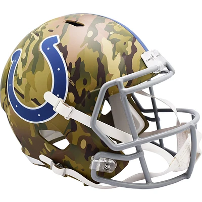 Indianapolis Colts Riddell Camo Alternate Revolution Speed ​​Display Réplique de casque de football pleine grandeur