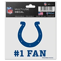 Indianapolis Colts WinCraft #1 Fan 3" X 4" Multi-use Decal