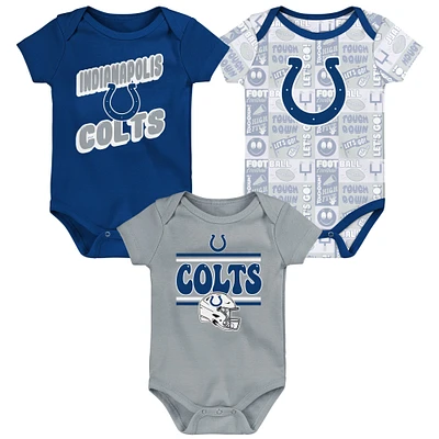 Ensemble de trois bodies pour bébé Indianapolis Colts Play Day