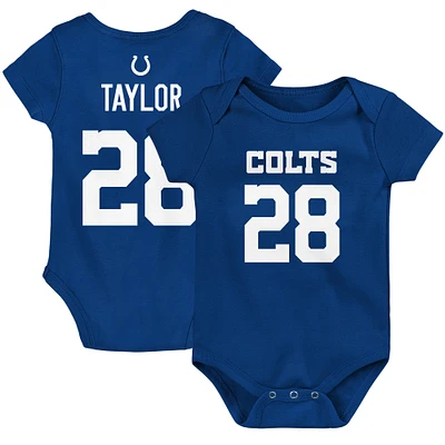 Jonathan Taylor Royal Indianapolis Colts Mainliner Nom et numéro du joueur Body pour bébé