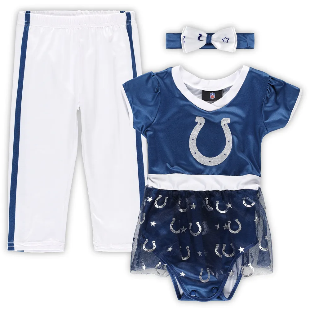 Indianapolis Colts Infant Tailgate Tutu Game Day Costume Set - Royal/White