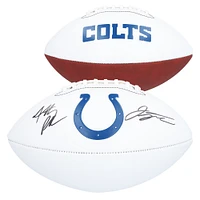 Jonathan Taylor & Anthony Richardson Indianapolis Colts Autographed Franklin White Panel Football 
