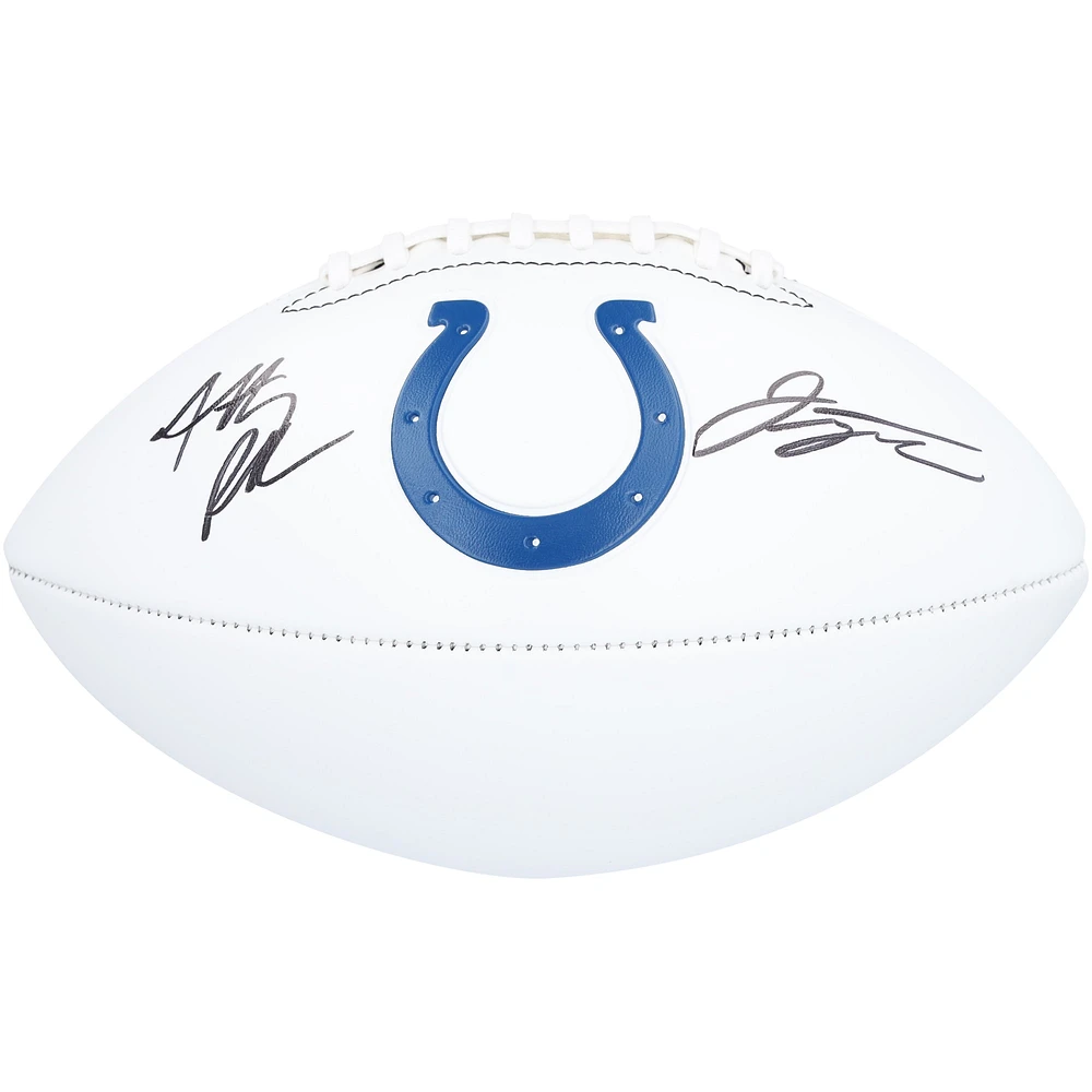 Jonathan Taylor & Anthony Richardson Indianapolis Colts Autographed Franklin White Panel Football 