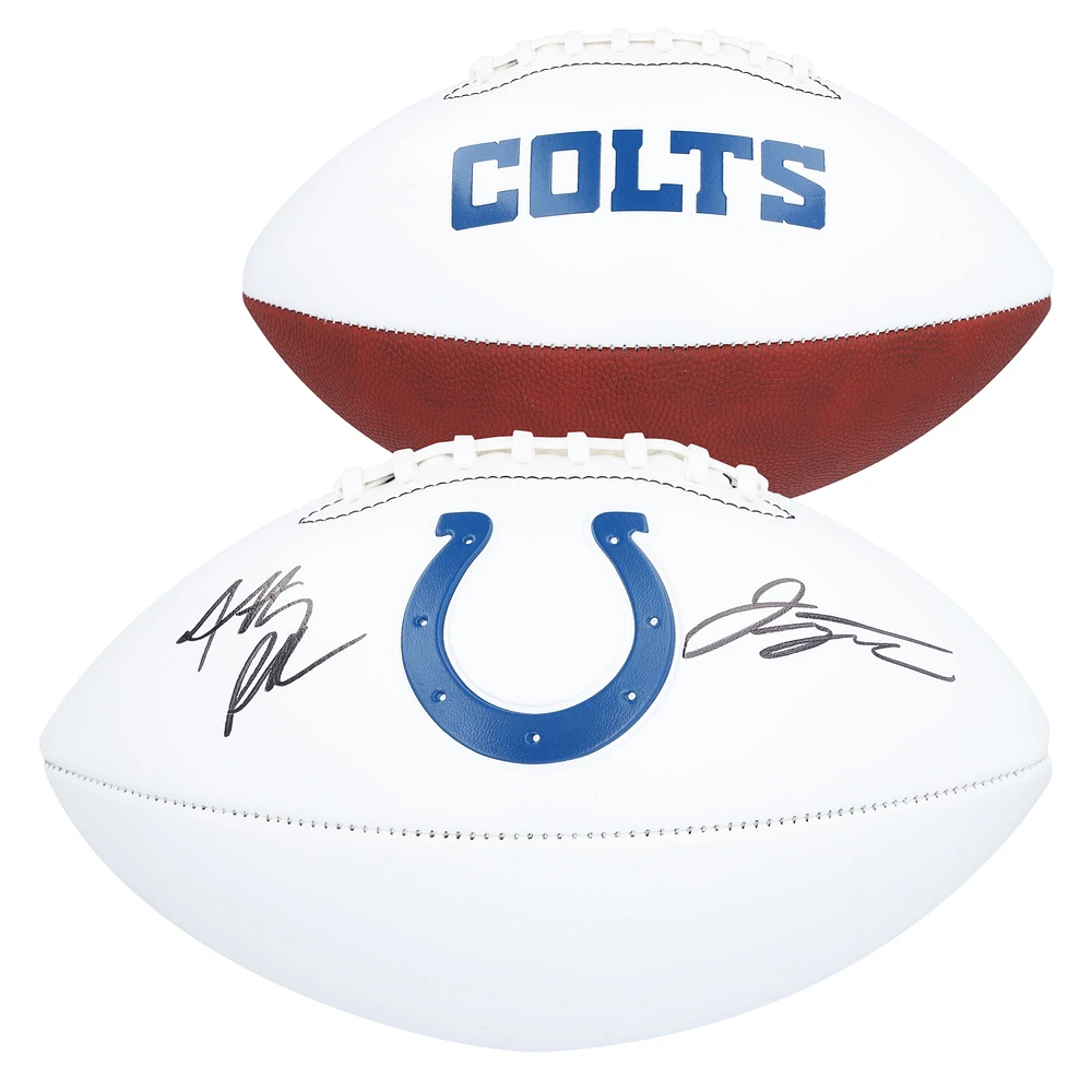 Jonathan Taylor & Anthony Richardson Indianapolis Colts Autographed Franklin White Panel Football