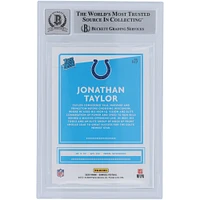 Jonathan Taylor Indianapolis Colts Carte Rookie authentifiée 10 Rookie 2020 Panini Donruss autographiée Beckett Fanatics