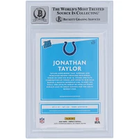 Jonathan Taylor Indianapolis Colts Carte Rookie 9/10 authentifiée 2020 Panini Donruss Rated #317 Beckett Fanatics Witnessed Carte Rookie 9/10 authentifiée avec inscription « Horse Power »