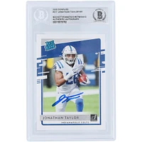 Jonathan Taylor Indianapolis Colts Carte de recrue authentifiée 2020 Panini Donruss autographiée Beckett Fanatics
