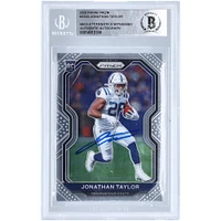 Carte de recrue authentifiée autographiée par Jonathan Taylor Indianapolis Colts Panini Prizm #332 2020 Beckett Fanatics