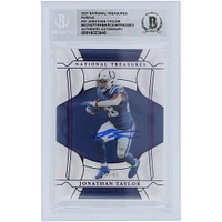 Carte Panini National Treasures Purple #31 #/49 Beckett Fanatics Witnessed Authenticated 10 de Jonathan Taylor Indianapolis Colts autographiée 2021