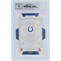 Carte Panini National Treasures Purple #31 #/49 Beckett Fanatics Witnessed Authenticated 10 de Jonathan Taylor Indianapolis Colts autographiée 2021