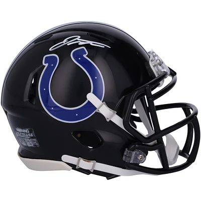 Casque mini Alternate Speed ​​noir autographié par Jonathan Taylor Indianapolis Colts 2023