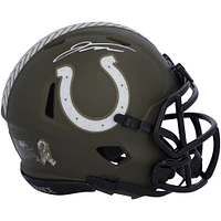 Casque mini-speed autographié 2023 Salute to Service des Indianapolis Colts de Jonathan Taylor