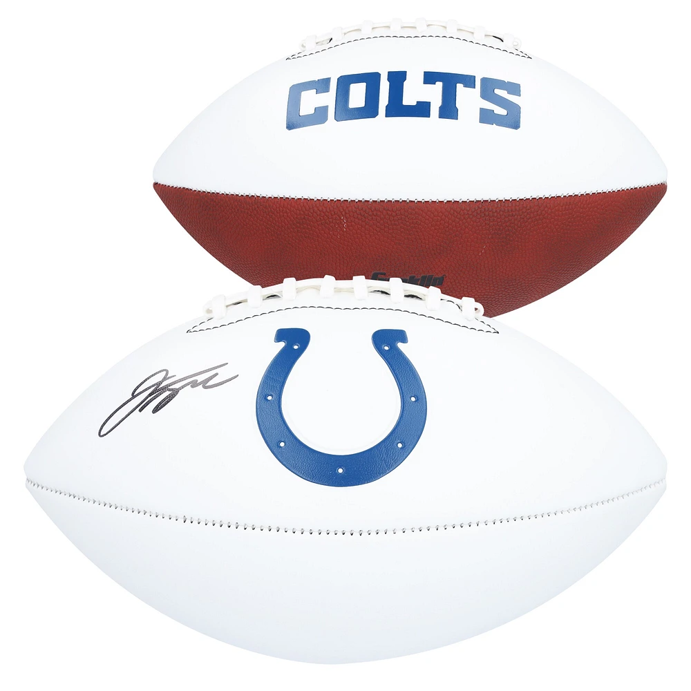 Jonathan Taylor Indianapolis Colts Autographed Franklin White Panel Football 