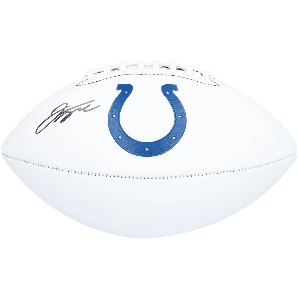 Jonathan Taylor Indianapolis Colts Autographed Franklin White Panel Football 