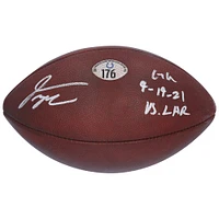 V106832 COLT Jonathan Taylor Ballon de football autographié Indianapolis Colts utilisé lors du match contre les Los Angeles Rams le 19 septembre 2021 avec l'inscription « Game Used » 28 Jonathan Taylor AUTGU FOOTBALL 45714 AUTGMUEQU GUFBFB7621 #4