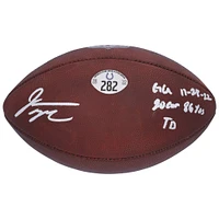 V106832 COLT Jonathan Taylor Ballon de football autographié Indianapolis Colts utilisé lors du match contre les Steelers de Pittsburgh le 28 novembre 2022 avec plusieurs inscriptions 28 Jonathan Taylor AUTGU FOOTBALL 45714 AUTGMUEQU GUFBFB7620 #3