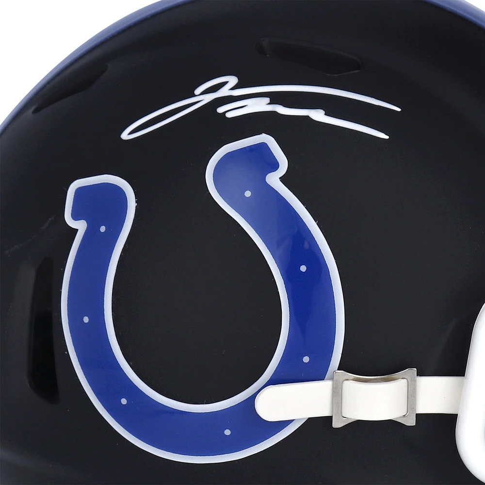 Casque Riddell Speed ​​Mini dédicacé par Jonathan Taylor Indianapolis Colts, noir mat