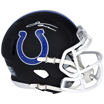 Casque Riddell Speed ​​Mini dédicacé par Jonathan Taylor Indianapolis Colts, noir mat