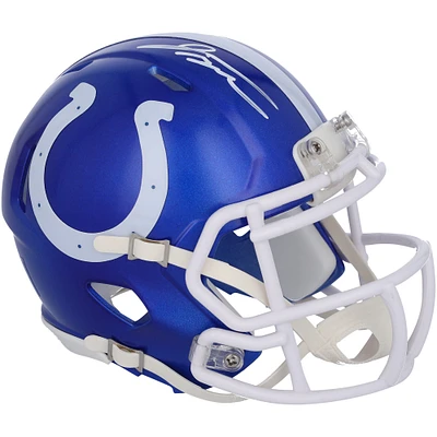 Casque Riddell Flash Alternate Speed ​​Mini autographié par Jonathan Taylor Indianapolis Colts - Signé à l'encre blanche