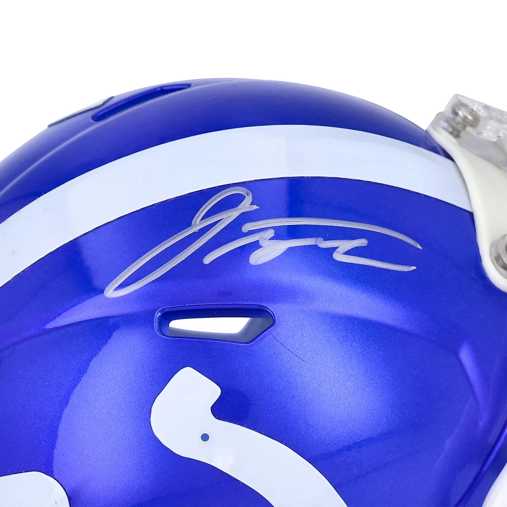Casque Riddell Flash Alternate Speed ​​Mini autographié par Jonathan Taylor Indianapolis Colts
