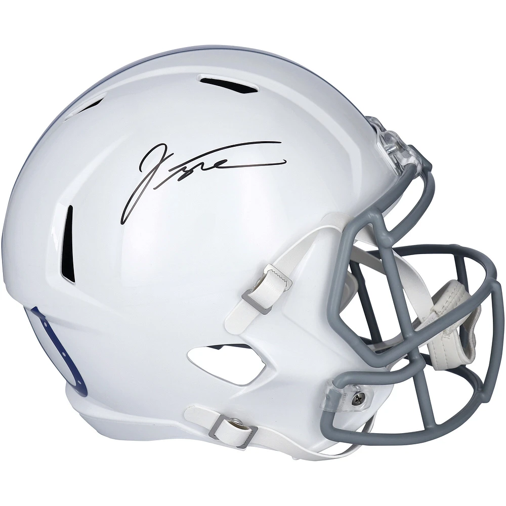 Casque réplique autographié du logo Riddell Speed ​​de Jonathan Taylor Indianapolis Colts