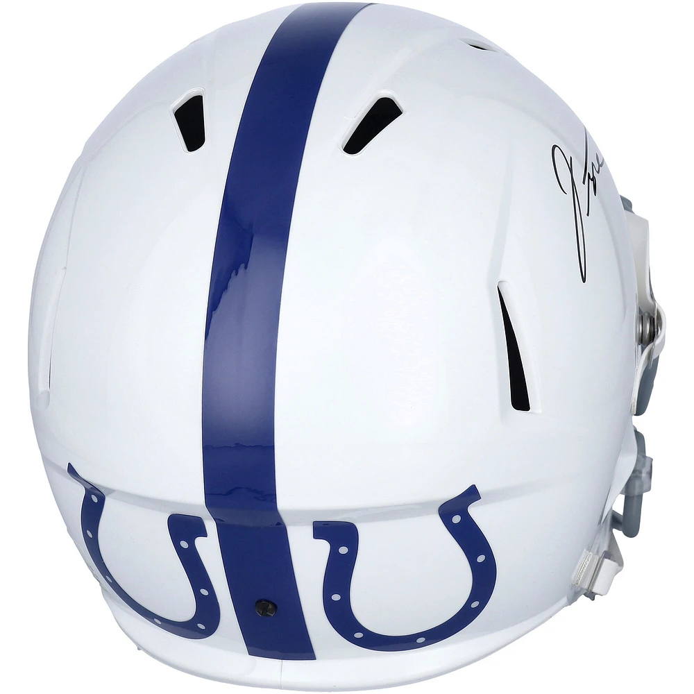 Casque réplique autographié du logo Riddell Speed ​​de Jonathan Taylor Indianapolis Colts