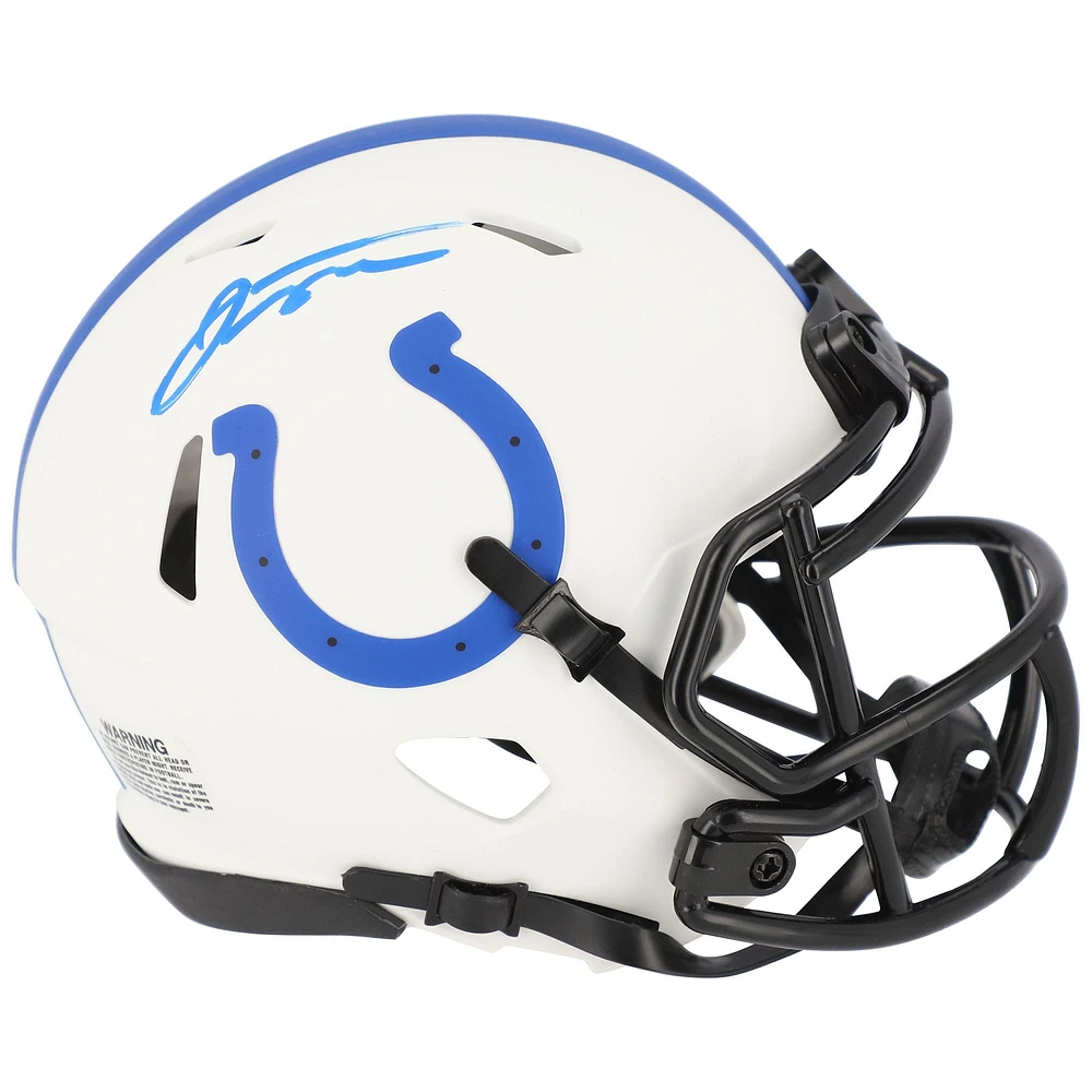 Casque miniature Riddell Lunar Eclipse Alternate Speed autographié par Jonathan Taylor Indianapolis Colts