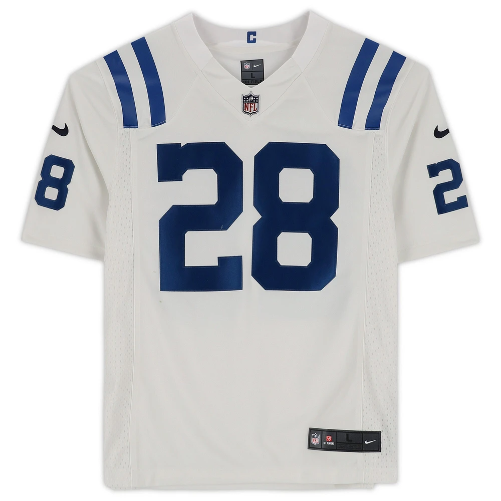 Maillot Nike blanc dédicacé par Jonathan Taylor Indianapolis Colts