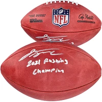 Ballon de football professionnel Wilson Duke en couleur autographié par Jonathan Taylor des Indianapolis Colts avec l'inscription « 2021 Rushing Champion »
