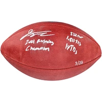 Ballon de football professionnel Wilson Duke en couleur autographié par Jonathan Taylor Indianapolis Colts avec plusieurs inscriptions - Édition limitée à 28 exemplaires