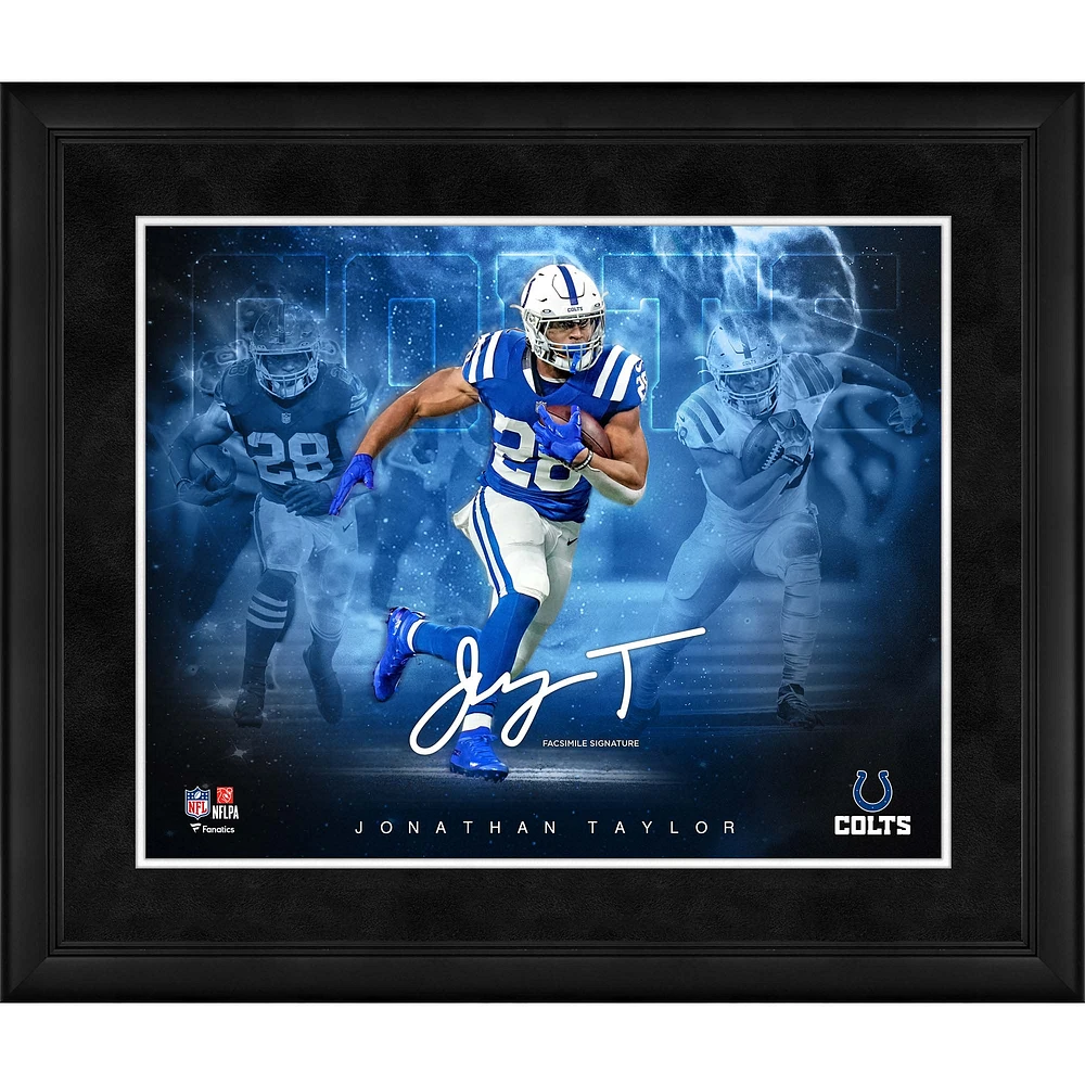 Collage encadré des stars du jeu de Jonathan Taylor Indianapolis Colts, fac-similé, 16" x 20"