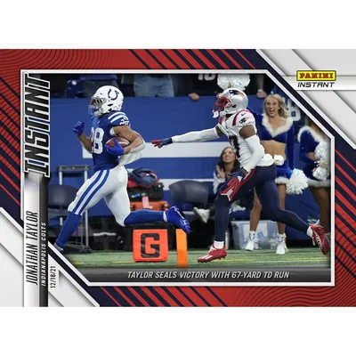 Jonathan Taylor Indianapolis Colts Fanatics Exclusive Parallel Panini Instant NFL Week 15 Taylor Seals Victory with 67-Yard TD Run Single Trading Card - Limited Edition of 99