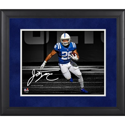 Photographie encadrée de Jonathan Taylor Indianapolis Colts 11" x 14 " - Signature fac-similé