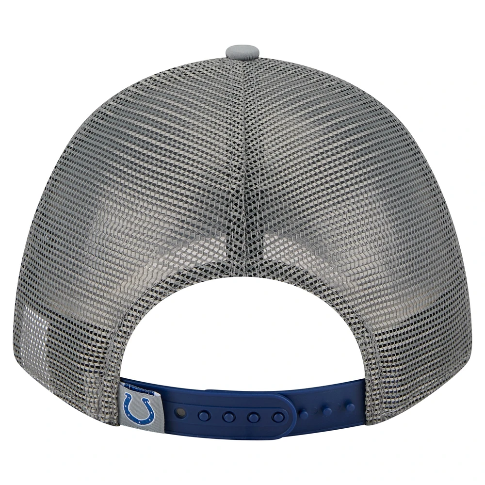 Casquette ajustable New Era Graphite Indianapolis Colts Active Minimalist M-Crown A-Frame 9FORTY pour homme