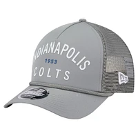 Casquette ajustable New Era Graphite Indianapolis Colts Active Minimalist M-Crown A-Frame 9FORTY pour homme