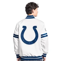 Men's Starter  White Indianapolis Colts Scout Full-Snap Varsity Jacket