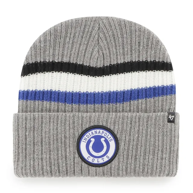 Indianapolis Colts New Era Youth Repeat Cuffed Knit Hat with Pom - Royal