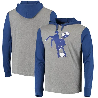 Men's Starter Royal Indianapolis Colts Vintage Logo Raglan Hoodie