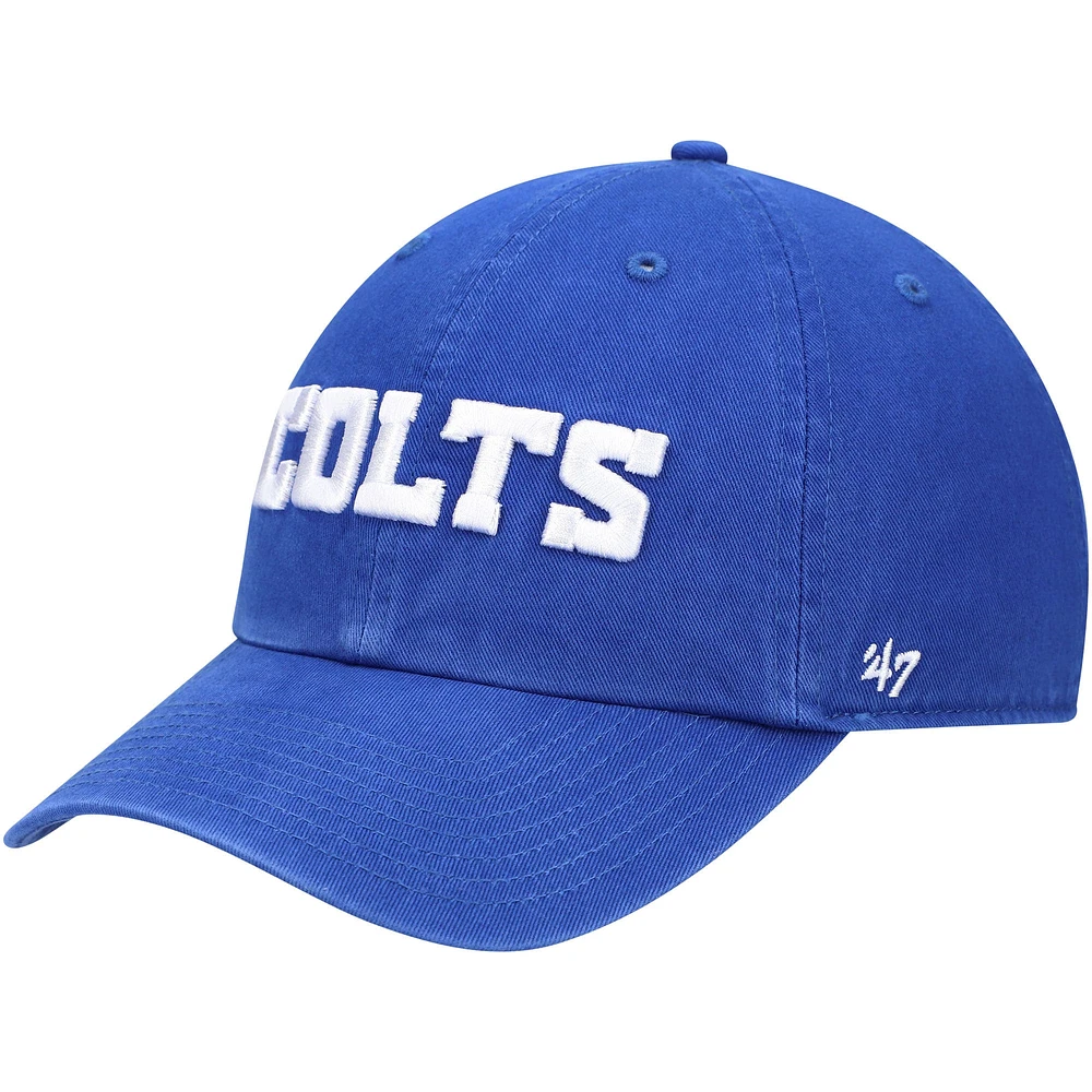 Casquette réglable '47 Royal Indianapolis Colts Clean Up Script pour homme