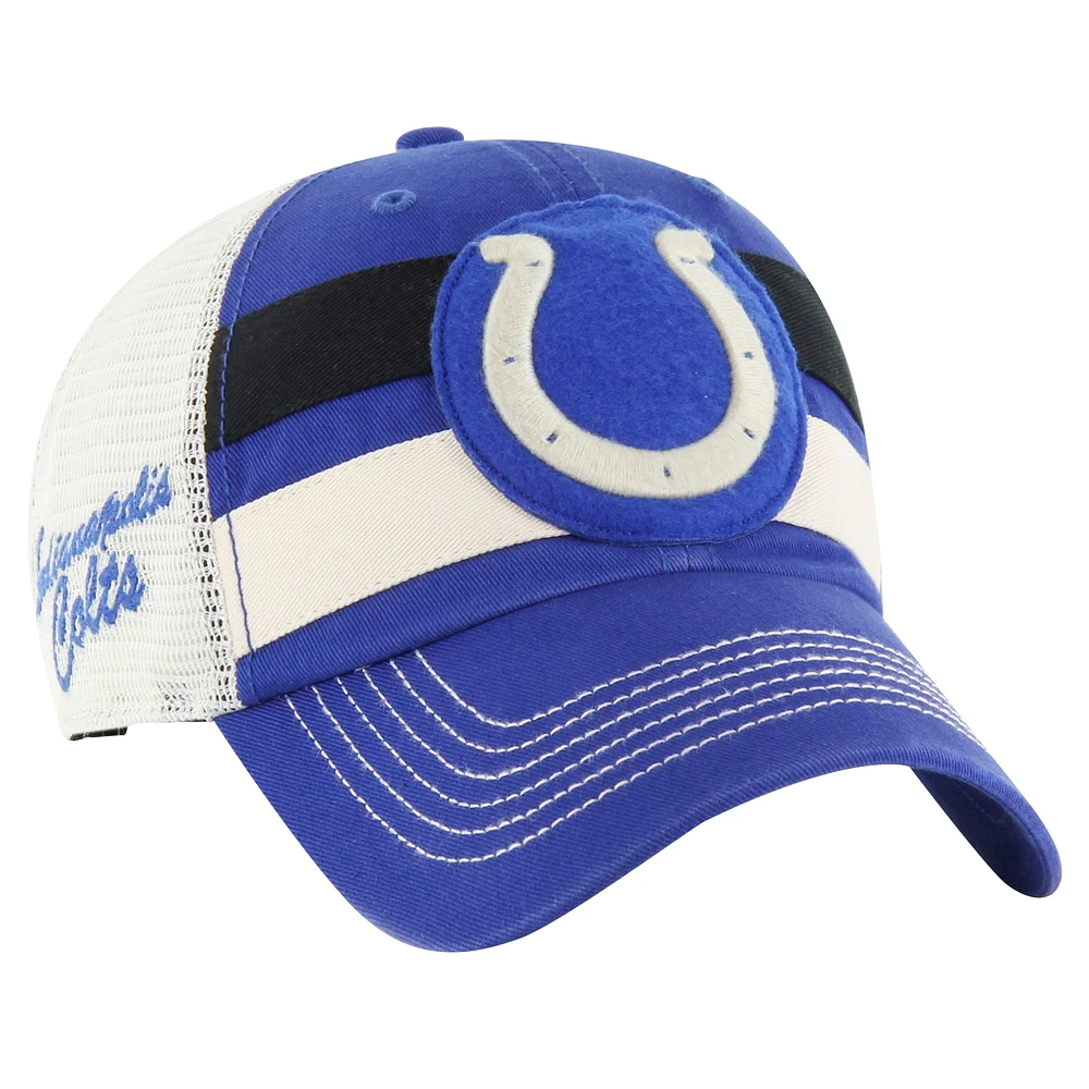 Casquette réglable '47 Royal Indianapolis Colts Clubhouse Boon Clean-Up Trucker pour hommes