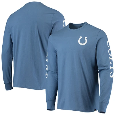 Men's '47 Royal Indianapolis Colts Franklin Long Sleeve T-Shirt