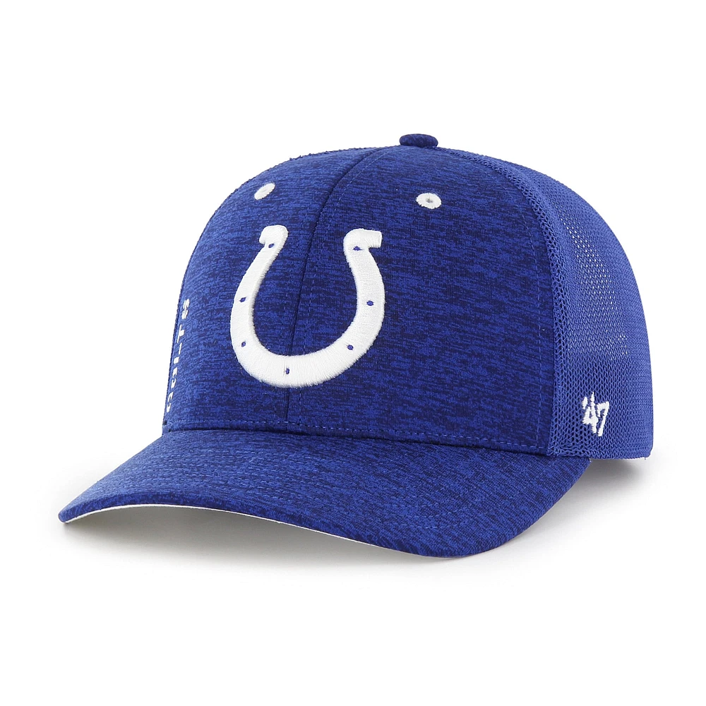 Men's '47 Royal Indianapolis Colts Pixelation Trophy Flex Hat